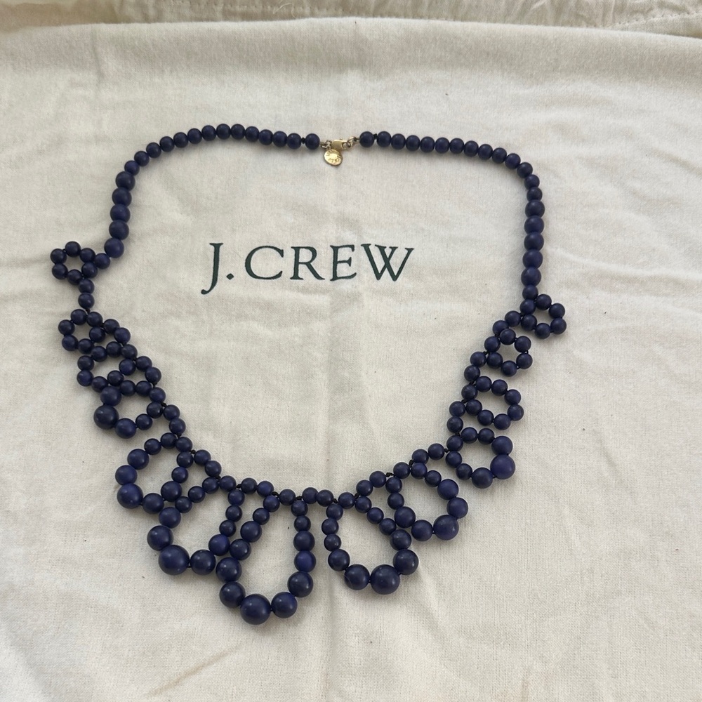 J. Crew Deep Blue Statement Necklace